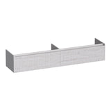 BRAUER Embrace Wavy onderkast 200 met 2 softclose lades greeploos en 2 sifon uitsparingen Forest Seashell OK-EMW200FS