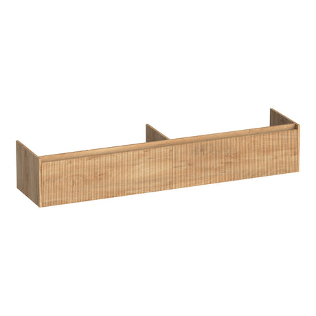 BRAUER Embrace Wavy onderkast 200 met 2 softclose lades greeploos en 2 sifon uitsparingen Forest Tan OK-EMW200FT