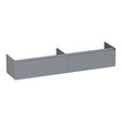BRAUER Embrace Wavy onderkast 200 met 2 softclose lades greeploos en 2 sifon uitsparingen mat grijs OK-EMW200MG