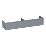 BRAUER Embrace Wavy onderkast 200 met 2 softclose lades greeploos en 2 sifon uitsparingen mat grijs OK-EMW200MG