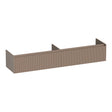 BRAUER Embrace Wavy onderkast 200 met 2 softclose lades greeploos en 2 sifon uitsparingen mat mokka OK-EMW200MM