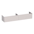 BRAUER Embrace Wavy onderkast 200 met 2 softclose lades greeploos en 2 sifon uitsparingen mat zand OK-EMW200MS