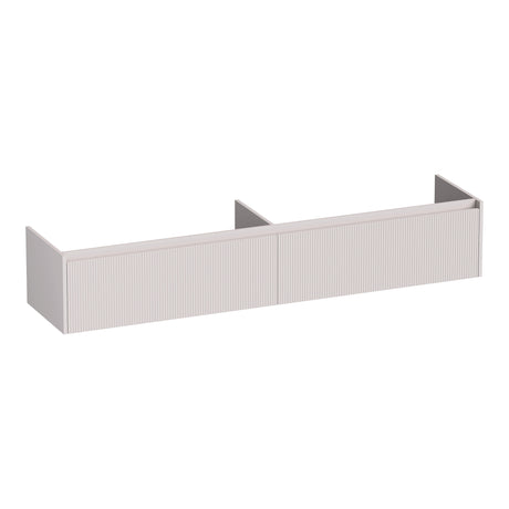 BRAUER Embrace Wavy onderkast 200 met 2 softclose lades greeploos en 2 sifon uitsparingen mat zand OK-EMW200MS