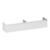 BRAUER Embrace Wavy onderkast 200 met 2 softclose lades greeploos en 2 sifon uitsparingen mat wit OK-EMW200MW