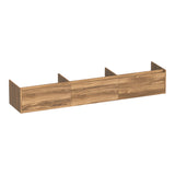 BRAUER Embrace Wavy onderkast 220 met 3 softclose lades greeploos en 0 sifon uitsparingen Honey OK-EMW220HO