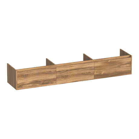 BRAUER Embrace Wavy onderkast 220 met 3 softclose lades greeploos en 0 sifon uitsparingen Honey OK-EMW220HO