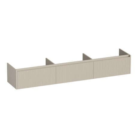BRAUER Embrace Wavy onderkast 220 met 3 softclose lades greeploos en 0 sifon uitsparingen mat beige OK-EMW220MB