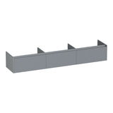 BRAUER Embrace Wavy onderkast 220 met 3 softclose lades greeploos en 0 sifon uitsparingen mat grijs OK-EMW220MG