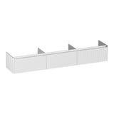 BRAUER Embrace Wavy onderkast 220 met 3 softclose lades greeploos en 0 sifon uitsparingen mat wit OK-EMW220MW
