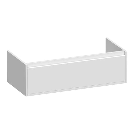 BRAUER Hope onderkast 100 met 1 softclose lade greeploos en 1 sifon uitsparing mat wit OK-HP100MW