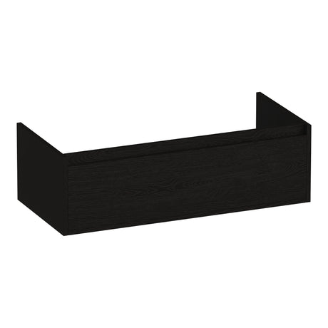 BRAUER Hope onderkast 100 met 1 softclose lade greeploos en 1 sifon uitsparing Timber Black OK-HP100TB