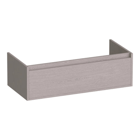 BRAUER Hope onderkast 100 met 1 softclose lade greeploos en 1 sifon uitsparing Timber Greige OK-HP100TE