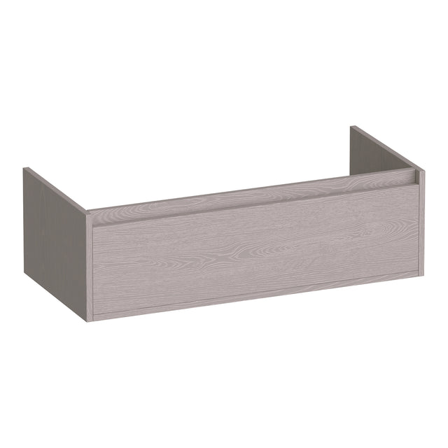 BRAUER Hope onderkast 100 met 1 softclose lade greeploos en 1 sifon uitsparing Timber Greige OK-HP100TE