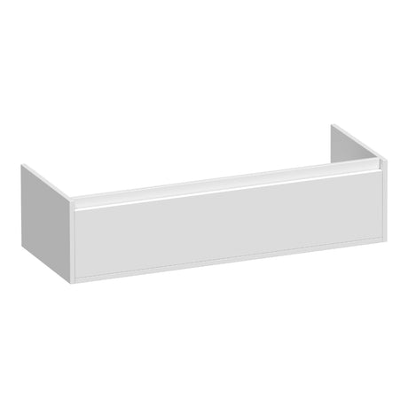 BRAUER Hope onderkast 120 met 1 softclose lades greeploos en 2 sifon uitsparingen hoogglans wit OK-HP120-2HW