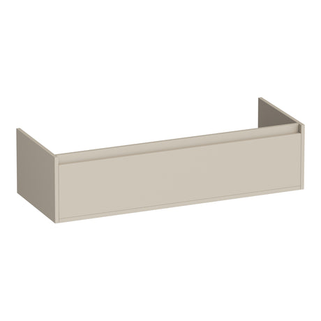 BRAUER Hope onderkast 120 met 1 softclose lades greeploos en 2 sifon uitsparingen mat beige OK-HP120-2MB