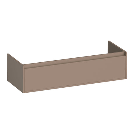 BRAUER Hope onderkast 120 met 1 softclose lades greeploos en 2 sifon uitsparingen mat mokka OK-HP120-2MM