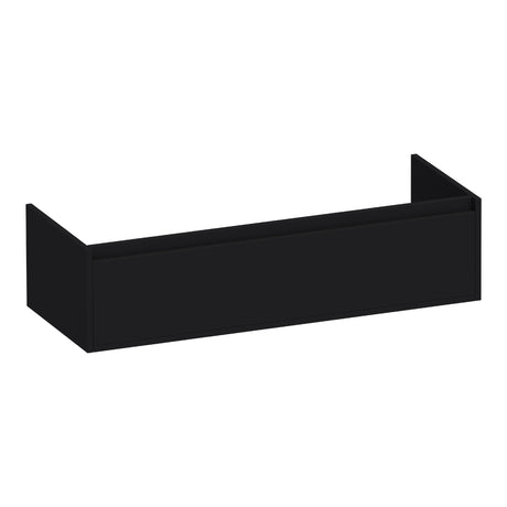 BRAUER Hope onderkast 120 met 1 softclose lades greeploos en 2 sifon uitsparingen mat zwart OK-HP120-2MZ