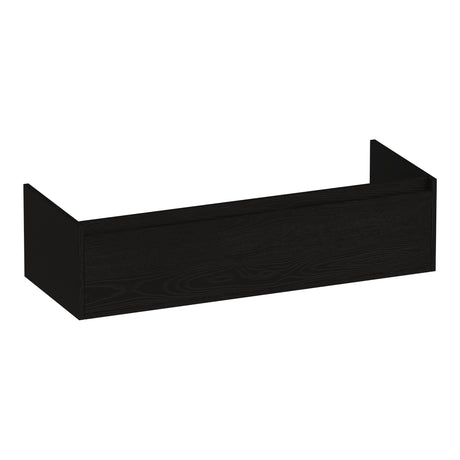 BRAUER Hope onderkast 120 met 1 softclose lades greeploos en 2 sifon uitsparingen Timber Black OK-HP120-2TB