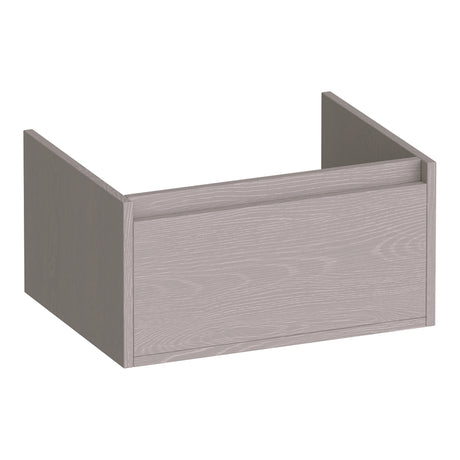 BRAUER Hope onderkast 60 met 1 softclose lade greeploos en 1 sifon uitsparing Timber Greige OK-HP60TE