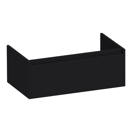 BRAUER Hope onderkast 80 met 1 softclose lade greeploos en 1 sifon uitsparing mat zwart OK-HP80MZ