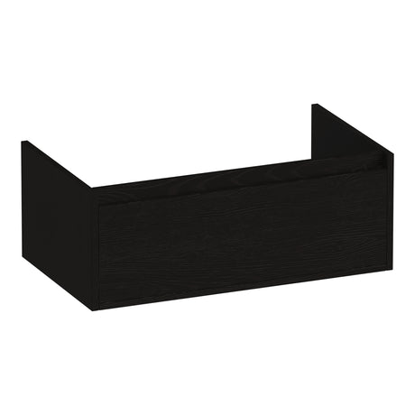 BRAUER Hope onderkast 80 met 1 softclose lade greeploos en 1 sifon uitsparing Timber Black OK-HP80TB