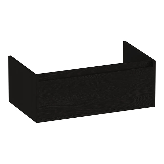 BRAUER Hope onderkast 80 met 1 softclose lade greeploos en 1 sifon uitsparing Timber Black OK-HP80TB