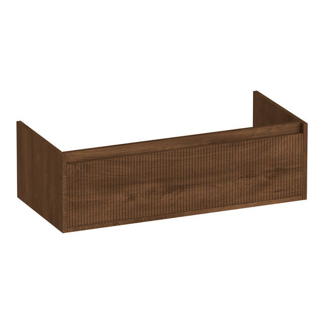BRAUER Hope Wavy onderkast 100 met 1 softclose lade greeploos en 1 sifon uitsparing Forest Cacao OK-HPW100FC