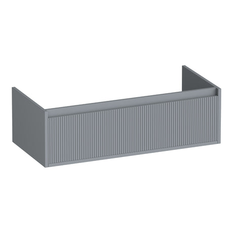 BRAUER Hope Wavy onderkast 100 met 1 softclose lade greeploos en 1 sifon uitsparing mat grijs OK-HPW100MG