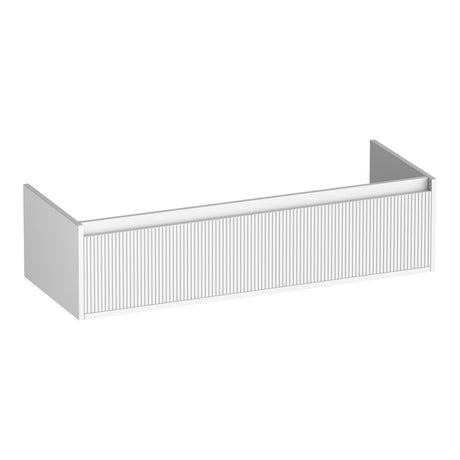 BRAUER Hope Wavy onderkast 120 met 1 softclose lade greeploos en 1 sifon uitsparing mat wit OK-HPW120-1MW