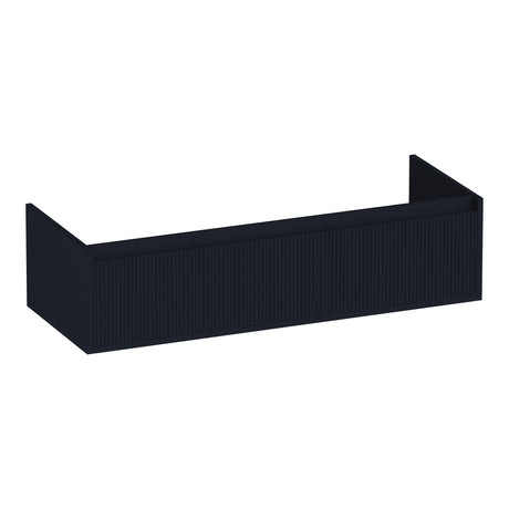 BRAUER Hope Wavy onderkast 120 met 1 softclose lade greeploos en 1 sifon uitsparing mat zwart OK-HPW120-1MZ