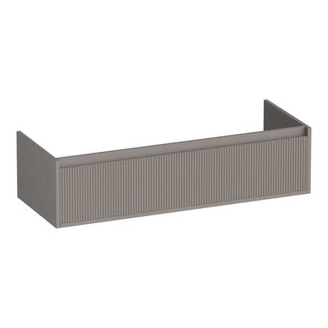 BRAUER Hope Wavy onderkast 120 met 1 softclose lades greeploos en 2 sifon uitsparingen mat taupe OK-HPW120-2MT