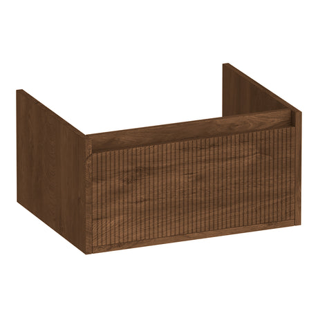 BRAUER Hope Wavy onderkast 60 met 1 softclose lade greeploos en 1 sifon uitsparing Forest Cacao OK-HPW60FC