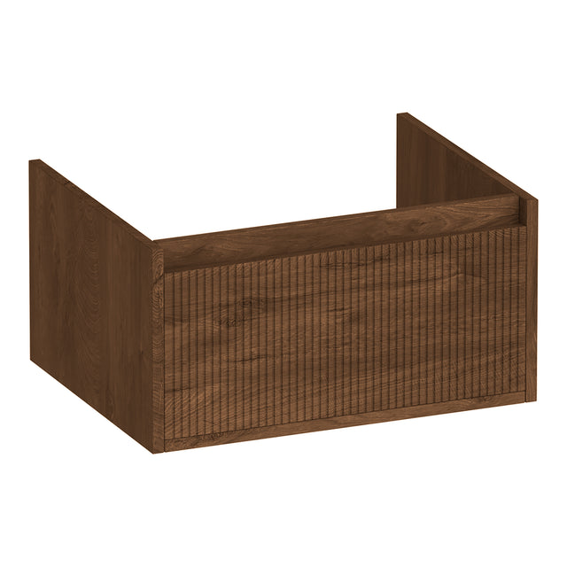 BRAUER Hope Wavy onderkast 60 met 1 softclose lade greeploos en 1 sifon uitsparing Forest Cacao OK-HPW60FC