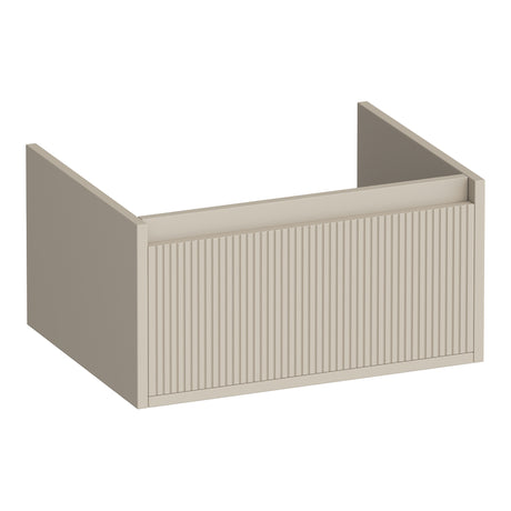 BRAUER Hope Wavy onderkast 60 met 1 softclose lade greeploos en 1 sifon uitsparing mat beige OK-HPW60MB