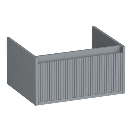 BRAUER Hope Wavy onderkast 60 met 1 softclose lade greeploos en 1 sifon uitsparing mat grijs OK-HPW60MG