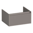 BRAUER Hope Wavy onderkast 60 met 1 softclose lade greeploos en 1 sifon uitsparing mat taupe OK-HPW60MT