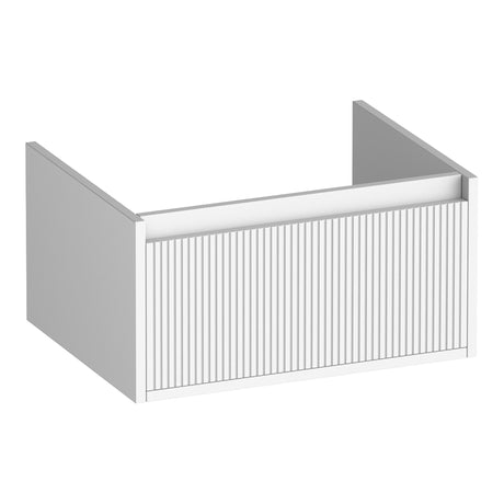 BRAUER Hope Wavy onderkast 60 met 1 softclose lade greeploos en 1 sifon uitsparing mat wit OK-HPW60MW