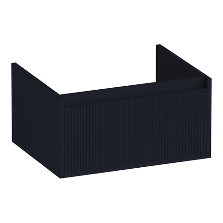 BRAUER Hope Wavy onderkast 60 met 1 softclose lade greeploos en 1 sifon uitsparing mat zwart OK-HPW60MZ