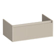 BRAUER Hope Wavy onderkast 80 met 1 softclose lade greeploos en 1 sifon uitsparing mat beige OK-HPW80MB