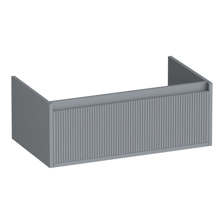 BRAUER Hope Wavy onderkast 80 met 1 softclose lade greeploos en 1 sifon uitsparing mat grijs OK-HPW80MG