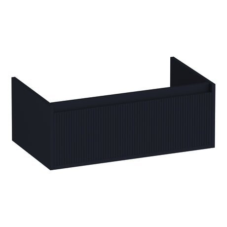 BRAUER Hope Wavy onderkast 80 met 1 softclose lade greeploos en 1 sifon uitsparing mat zwart OK-HPW80MZ