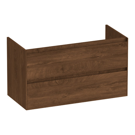 BRAUER Inspire onderkast 100 met 2 softclose lades greeploos en 1 sifon uitsparing Forest Cacao OK-IN100FC