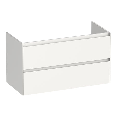 BRAUER Inspire onderkast 100 met 2 softclose lades greeploos en 1 sifon uitsparing hoogglans wit OK-IN100HW