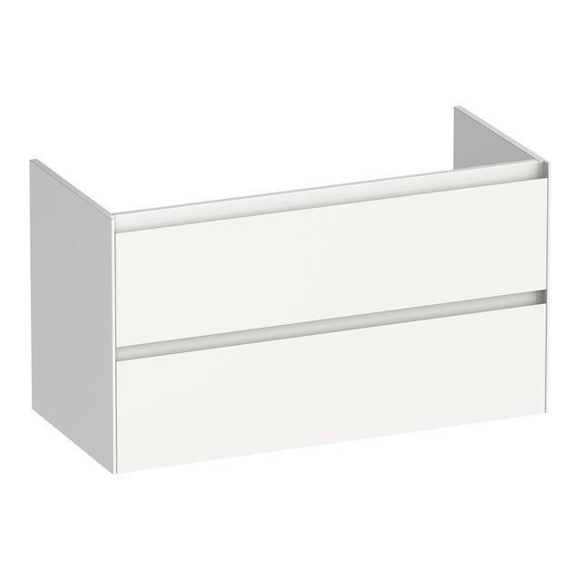 BRAUER Inspire onderkast 100 met 2 softclose lades greeploos en 1 sifon uitsparing hoogglans wit OK-IN100HW