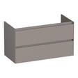 BRAUER Inspire onderkast 100 met 2 softclose lades greeploos en 1 sifon uitsparing mat taupe OK-IN100MT