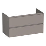 BRAUER Inspire onderkast 100 met 2 softclose lades greeploos en 1 sifon uitsparing mat taupe OK-IN100MT