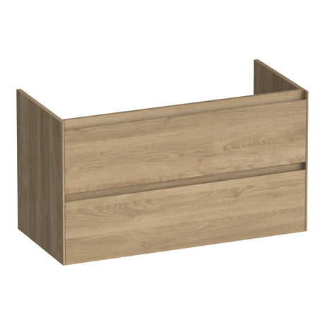 BRAUER Inspire onderkast 100 met 2 softclose lades greeploos en 1 sifon uitsparing Sunlit OK-IN100SL