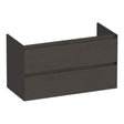 BRAUER Inspire onderkast 100 met 2 softclose lades greeploos en 1 sifon uitsparing Timber Anthracite OK-IN100TA