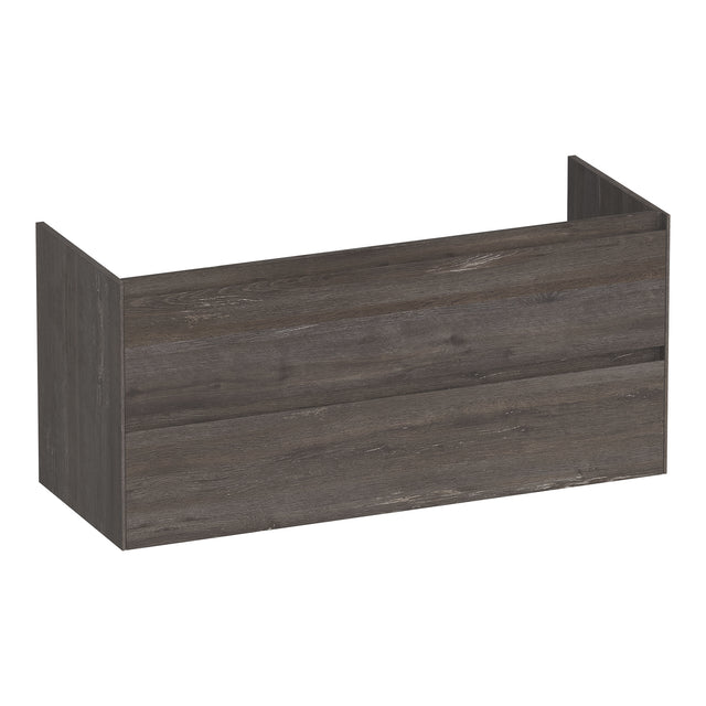 BRAUER Inspire onderkast 120 met 2 softclose lades greeploos en 2 sifon uitsparingen Driftwood OK-IN120-2DR