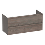 BRAUER Inspire onderkast 120 met 2 softclose lades greeploos en 2 sifon uitsparingen lamellen eiken zwart OK-IN120-2LEZ